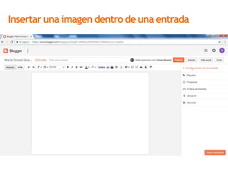 Insertar una imagen dentro de una entrada
 