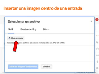 Insertar una imagen dentro de una entrada
 