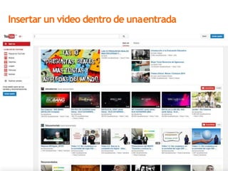 Insertar un video dentro de unaentrada
 