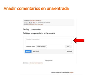 Añadir comentarios en unaentrada
 