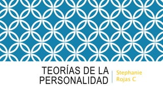 TEORÍAS DE LA
PERSONALIDAD
Stephanie
Rojas C
 