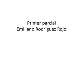Primer parcial
Emiliano Rodríguez Rojo
 