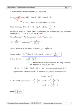 primer parcial de matematica del cbc | PDF