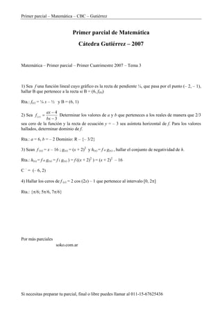 primer parcial de matematica del cbc | PDF