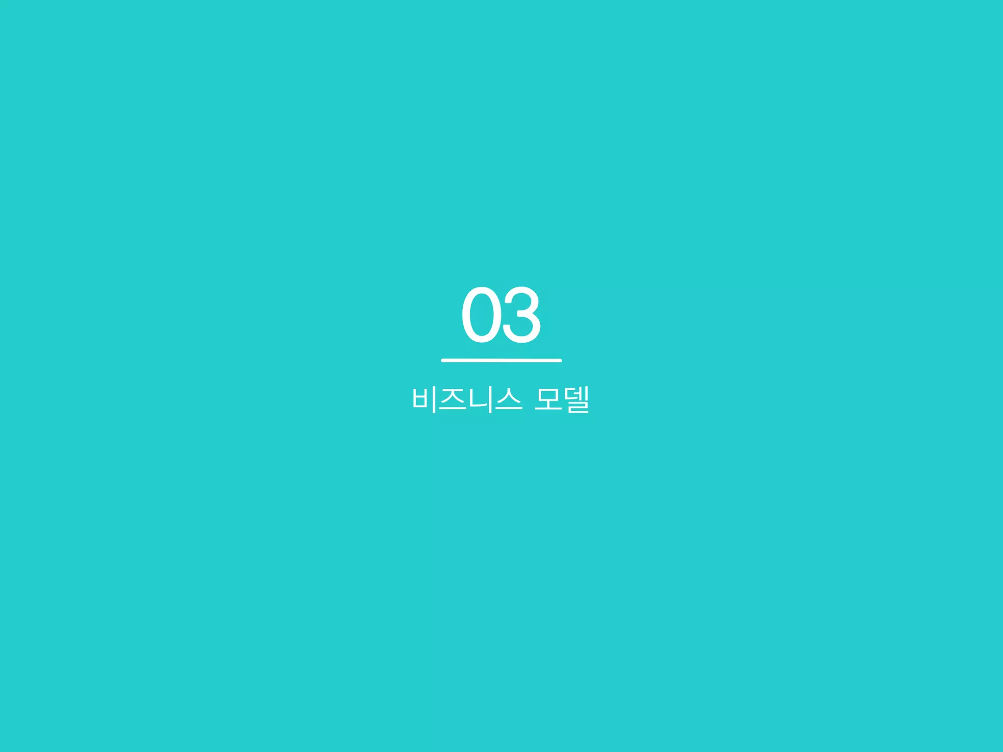 비즈니스 모델
03
 