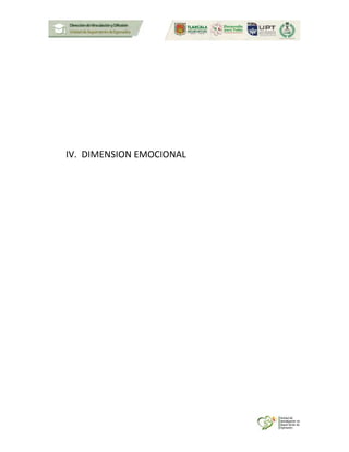 IV. DIMENSION EMOCIONAL
 