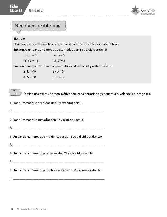 Matematica 6 Basico Tomo 1