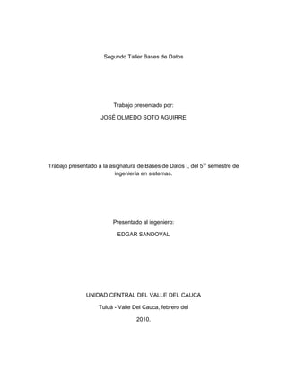 Primer Taller Bases De Datos