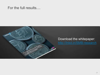 For the full results....

Download the whitepaper:
http://lnkd.in/SMB-research

27

 