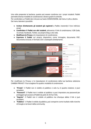 Primi passi con PADLET | PDF