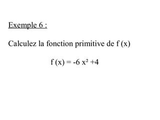 Primitive De Fonctions Simples