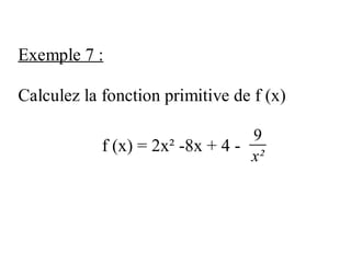 Primitive De Fonctions Simples