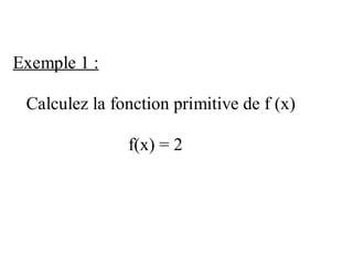 Primitive De Fonctions Simples