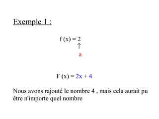 Primitive De Fonctions Simples