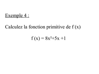 Primitive De Fonctions Simples