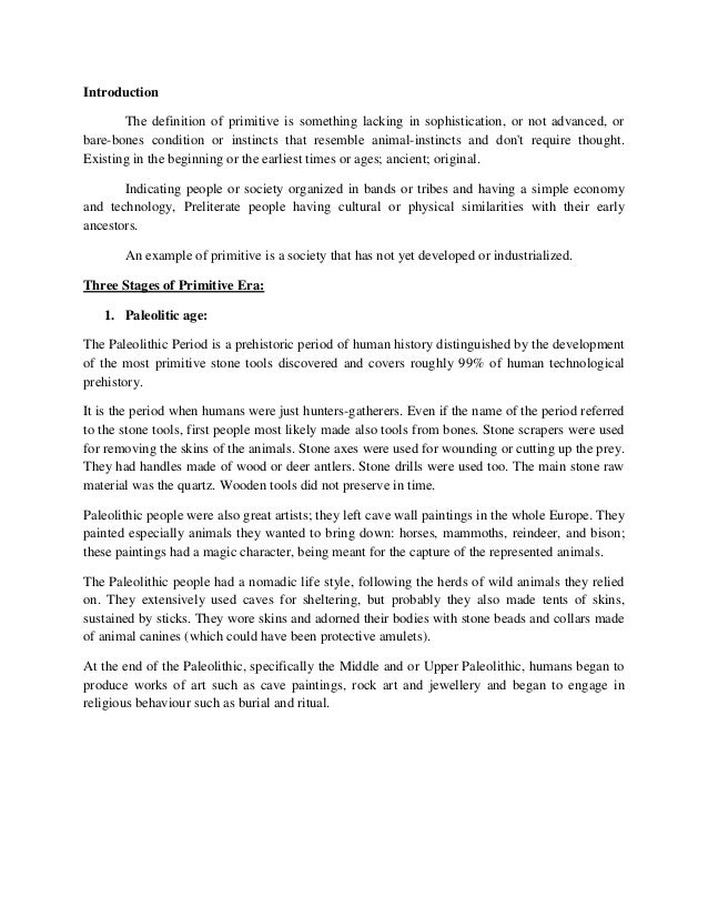 Primitive Era