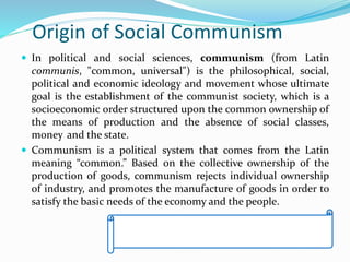 Primitive communism and egalitarian
