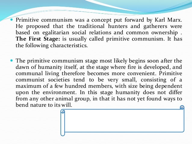 Primitive communism and egalitarian