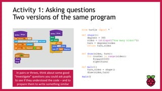 The I in PRIMM - Code Comprehension and Questioning | PDF