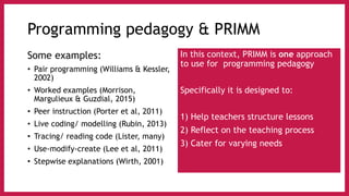 The I in PRIMM - Code Comprehension and Questioning | PDF