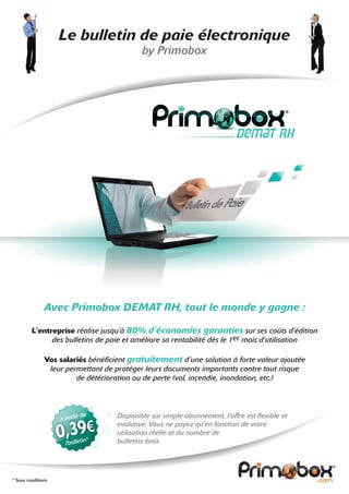 Primobox Demat RH - Bulletins de paie électroniques
