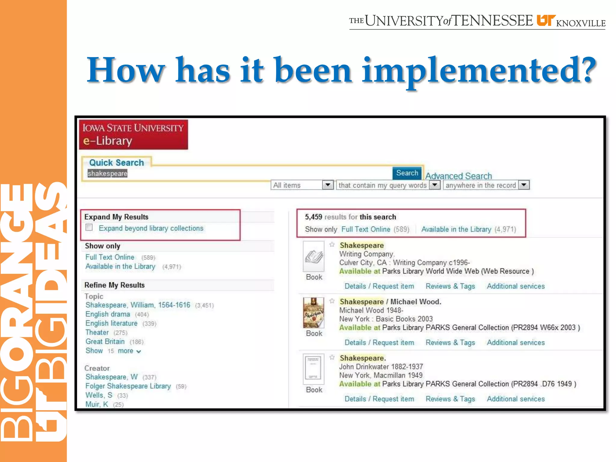 How has it been implemented?
 