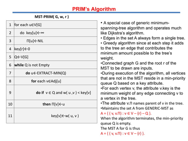 Prim's algorithm | PPTX