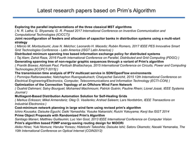 Prim's algorithm | PPTX