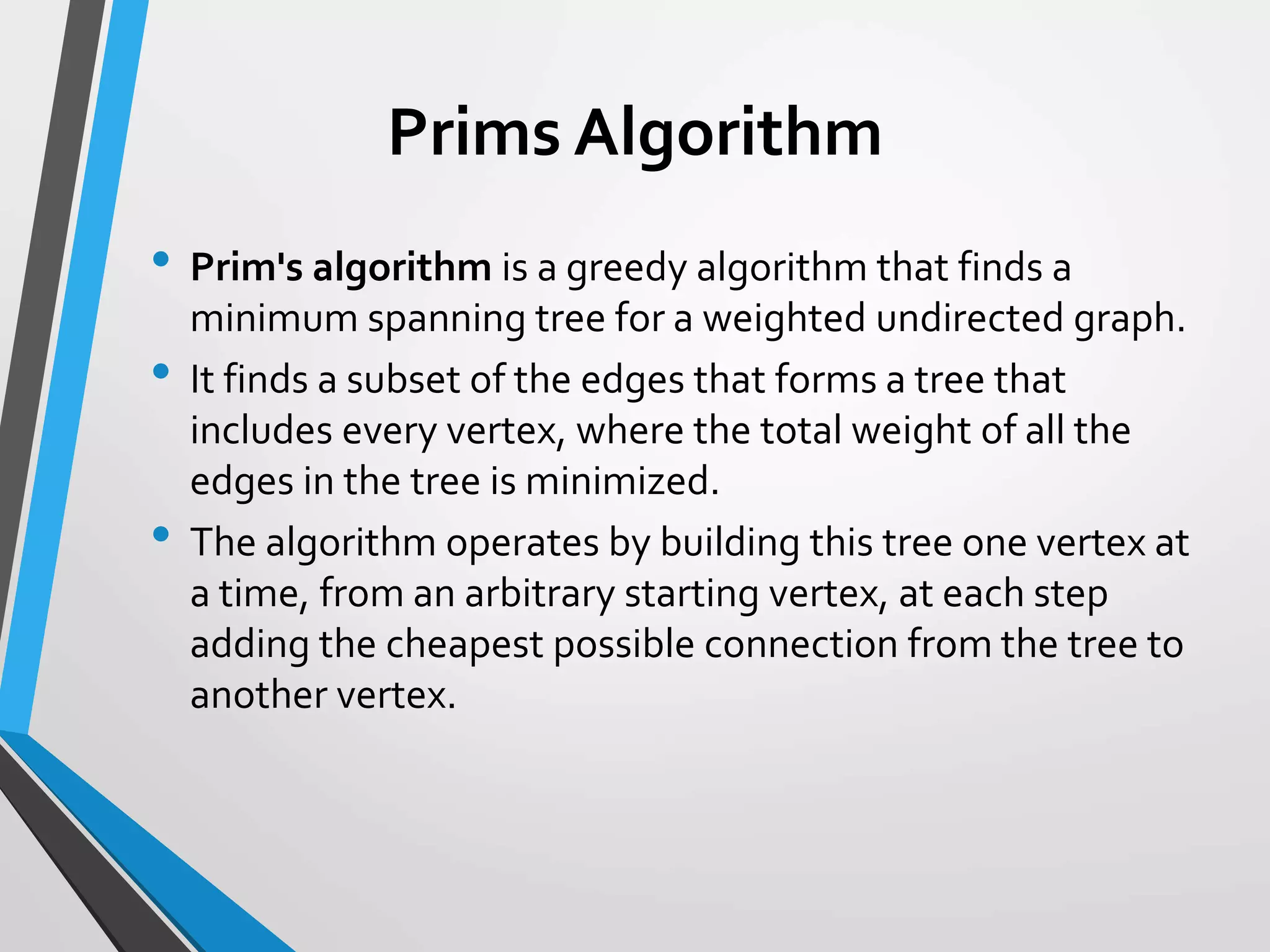 Prims and kruskal algorithms | PPT