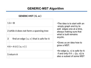 prims algorithm for algorithms for cs st | PPT