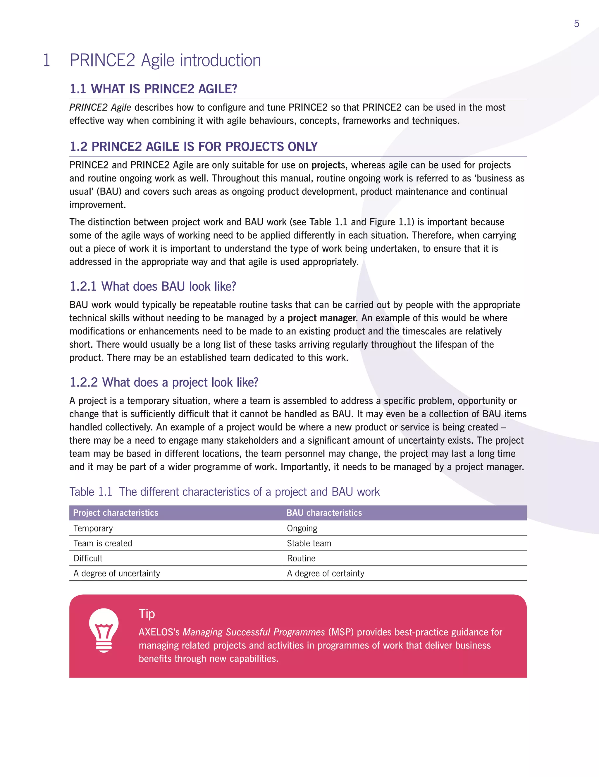 PRINCE2 Agile Guidance Preview | PDF