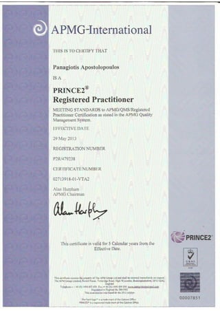 Prince2 practitioner