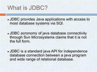 creating jdbc connection | PPT