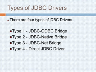 creating jdbc connection | PPTX