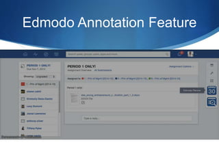 Edmodo Annotation Feature 
 
