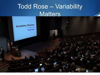 Todd Rose – Variability 
Matters 
 