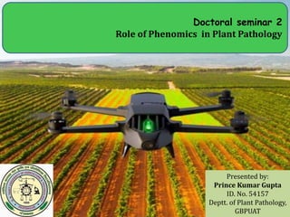 Doctoral seminar 2
Role of Phenomics in Plant Pathology
Presented by:
Prince Kumar Gupta
ID. No. 54157
Deptt. of Plant Pathology,
GBPUAT
 