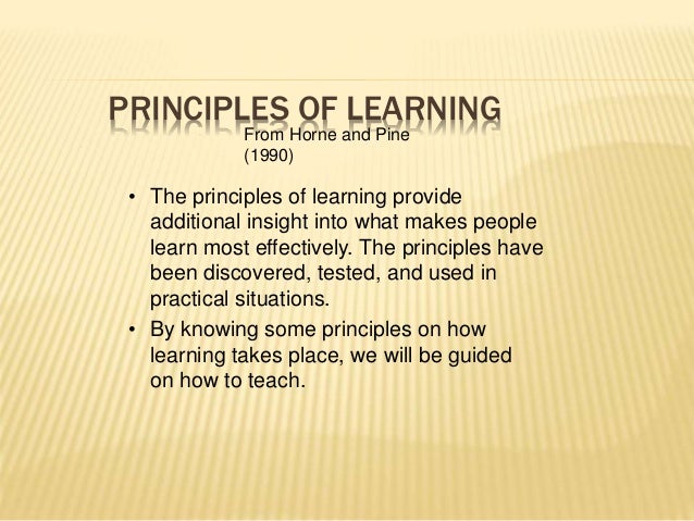 principles of learning