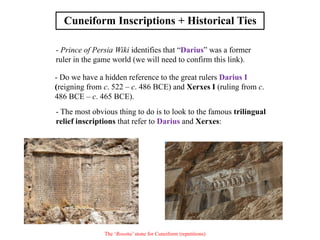 Analysing Ancient Cuneiform Inscriptions in the Video Game: Prince of ...