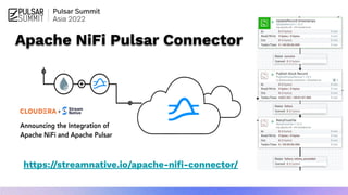 https://streamnative.io/apache-niﬁ-connector/
Apache NiFi Pulsar Connector
 