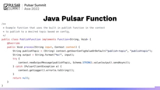Java Pulsar Function
 