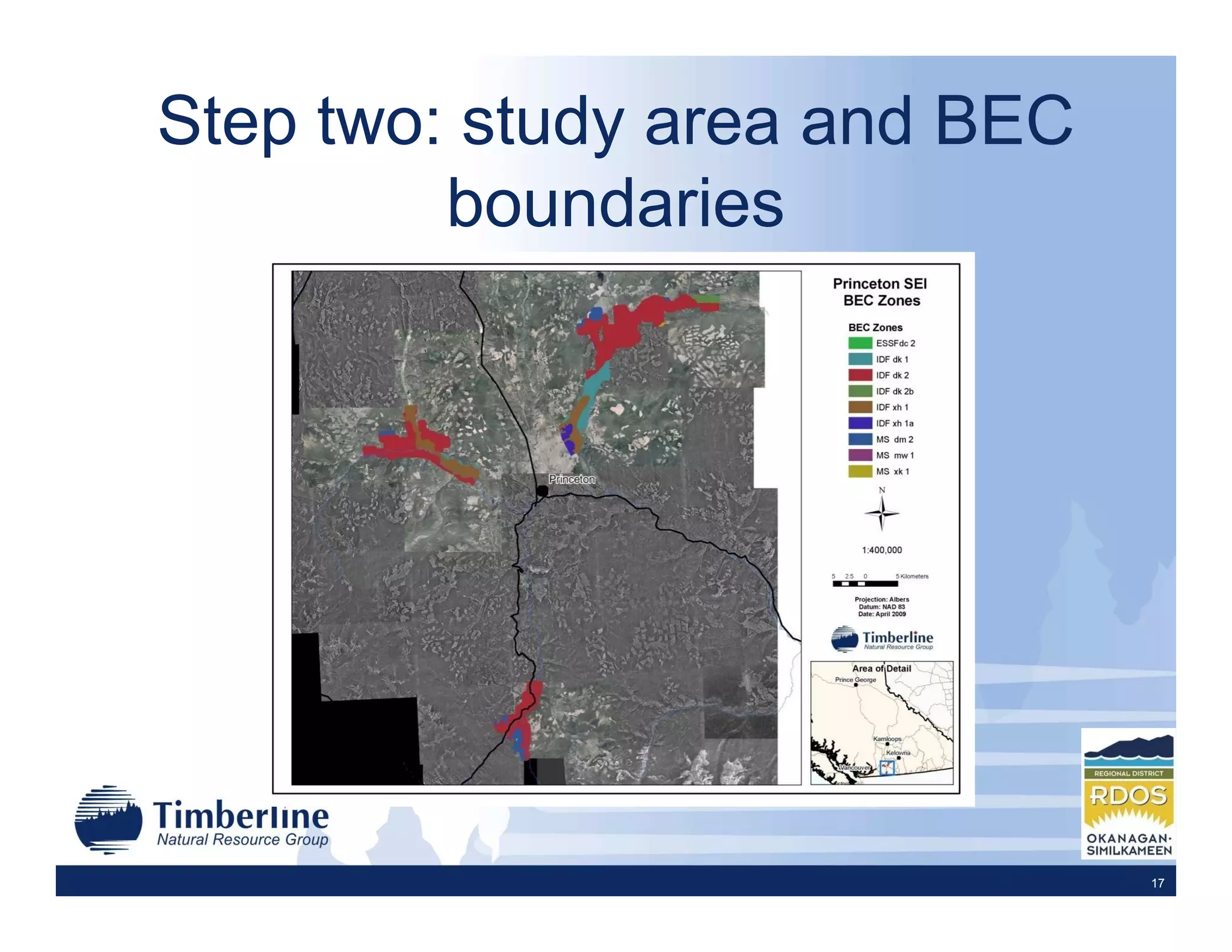 Step two: study area and BEC
         boundaries




                               17
 