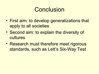 Princiiples of Scientific Method in Anthropology | PPT