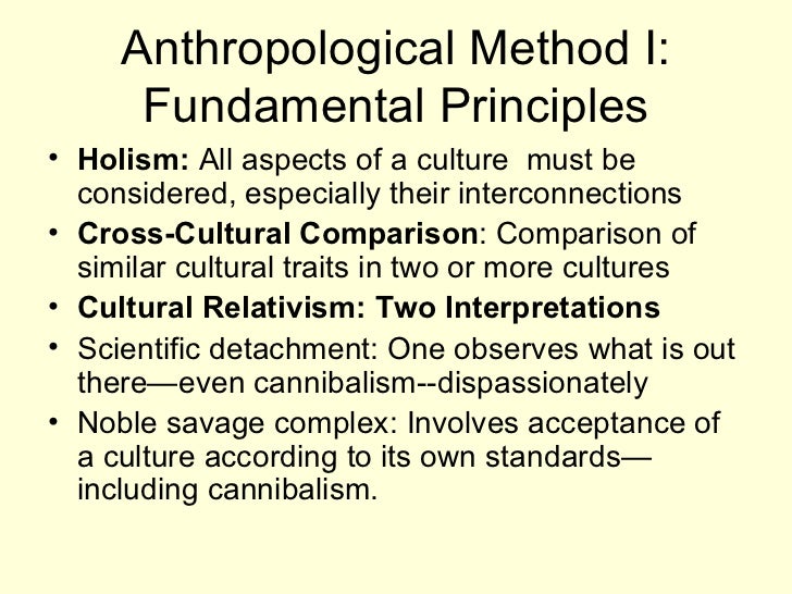 Princiiples of Scientific Method in Anthropology