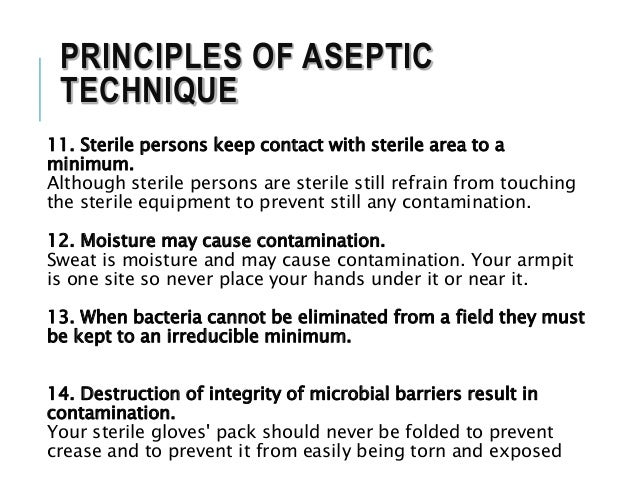 Princilples Of Aseptic