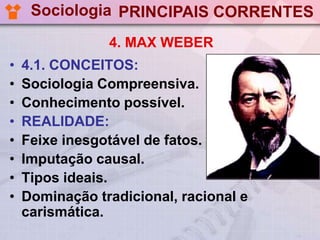 Sociologia: Principais correntes | PPT