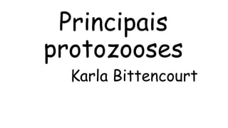 Principais
protozooses
Karla Bittencourt
 