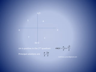 Principal and general solution of trigonometric equations | PPTX