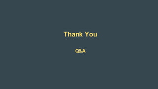Thank You
Q&A
 