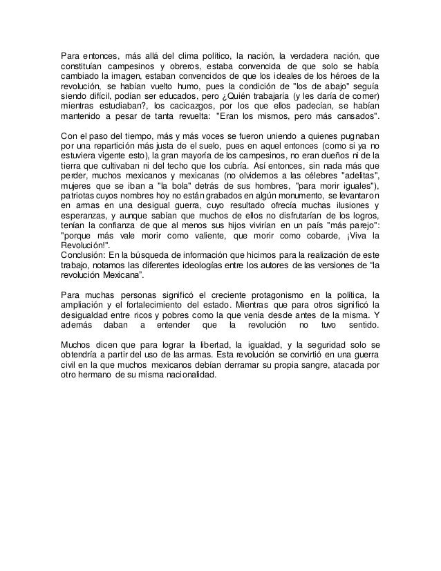 Principales acontecimientos de la revolución mexicana